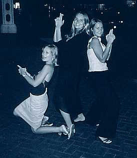 God help the World with these three let loose upon it (Deborah is the tall one in the middle- Emma on the right, with Miriam to the left)